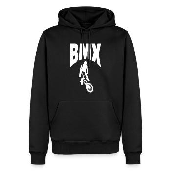 BMX Sport Extreme Passion Papa und Sohn - Männer Premium Bio Hoodie - Schwarz - Vorne - Nico (187cm)