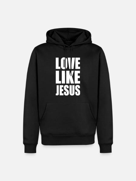 Love like jesus - Men’s Premium Organic Hoodie - black
