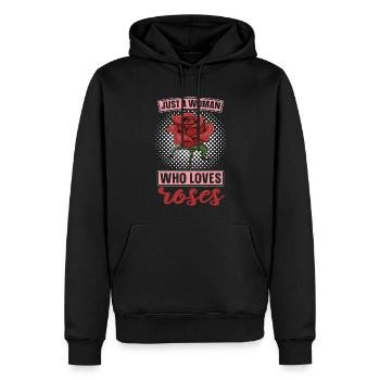 Botanischer Garten Blumen Frauen Geschenk Rose - Männer Premium Bio Hoodie - Schwarz - Vorne - Nico (187cm)