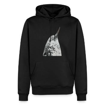Narwal - Männer Premium Bio Hoodie - Schwarz - Vorne - Nico (187cm)