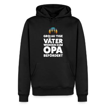 Papa & Opa Familie Papa Geschenk - Männer Premium Bio Hoodie - Schwarz - Vorne - Nico (187cm)