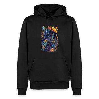 Zombie Astronaut Illustration - Männer Premium Bio Hoodie - Schwarz - Vorne - Nico (187cm)