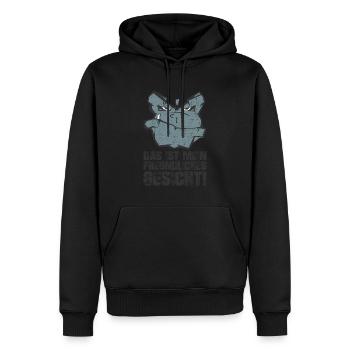 Das ist mein freundliches Gesicht - Männer Premium Bio Hoodie - Schwarz - Vorne - Nico (187cm)