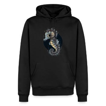 seahorses, corals, sea, ocean, marine life, animals - Men’s Premium Organic Hoodie - black - Front - Nico (187cm)