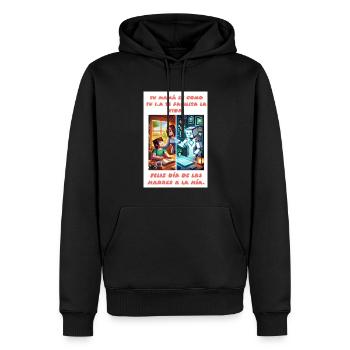 Muttertag. #1 - Männer Premium Bio Hoodie - Schwarz - Vorne - Nico (187cm)