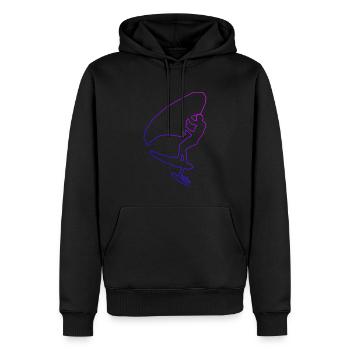 wingsurf foilwing femmes wingsurf hommes - Sweat à capuche Premium bio Homme - noir - Devant - Nico (187cm)