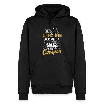 Camping Rentner Wohnmobil Camper Ruhestand - Männer Premium Bio Hoodie - Schwarz - Vorne - Nico (187cm)