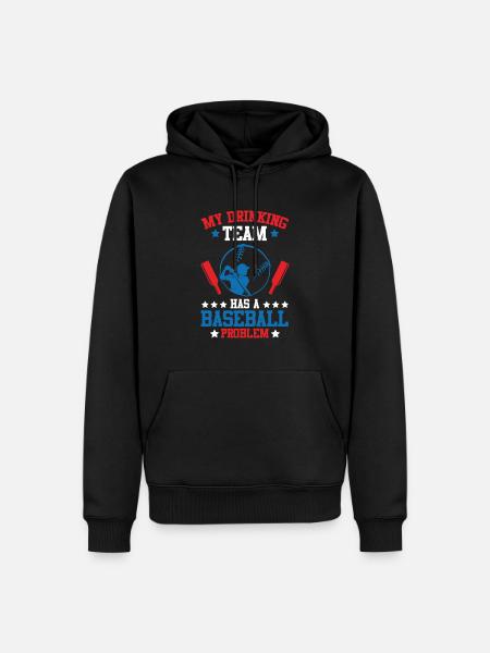 Baseball Alcohol Team - Men’s Premium Organic Hoodie - black