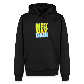 Herzlichen Glückwunsch zum Geburtstag, Papa! - Männer Premium Bio Hoodie - Schwarz - Vorne - Nico (187cm)