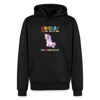 2022 Kindergartenkind Einhorn Kita Mädchen Kinder - Männer Premium Bio Hoodie - Schwarz - Vorne - Nico (187cm)