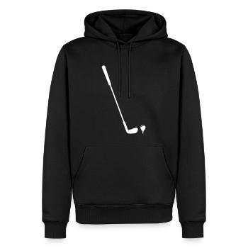 Golf - Men’s Premium Organic Hoodie - black - Front - Nico (187cm)