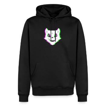 Méchant chat Techno Rave Halloween Trip - Sweat à capuche Premium bio Homme - noir - Devant - Nico (187cm)
