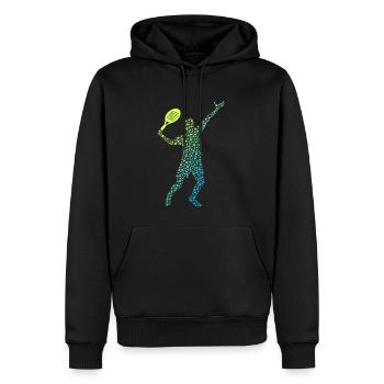 Padel Tennis Padel Tennis Garçons Padel Joueur de Padel - Sweat à capuche Premium bio Homme - noir - Devant - Nico (187cm)