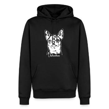 CHIHUAHUA Chien Portrait Chiens Wilsigns - Sweat à capuche Premium bio Homme - noir - Devant - Nico (187cm)