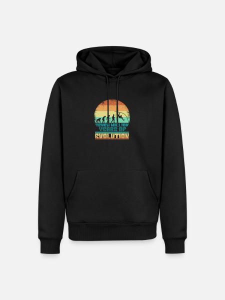 Stabhochsprung Evolution Geschenkidee 005-189 - Männer Premium Bio Hoodie - Schwarz