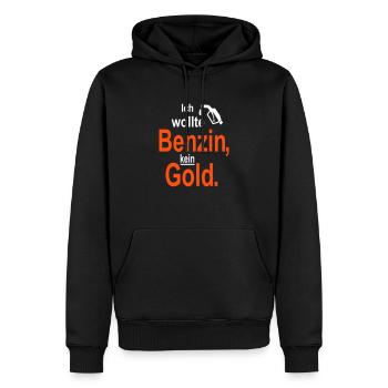 Tankrabatt Benzin Diesel Gold Benzinpreis - Männer Premium Bio Hoodie - Schwarz - Vorne - Nico (187cm)