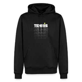 Tennis- Geschenkidee für Tennisfan - Männer Premium Bio Hoodie - Schwarz - Vorne - Nico (187cm)