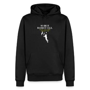 Basketball tee -cadeau fan de basketball - Sweat à capuche Premium bio Homme - noir - Devant - Nico (187cm)