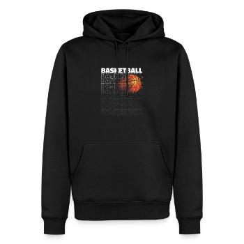 Basketball-T-Shirt -Geschenk Basketball-Fan - Männer Premium Bio Hoodie - Schwarz - Vorne - Nico (187cm)