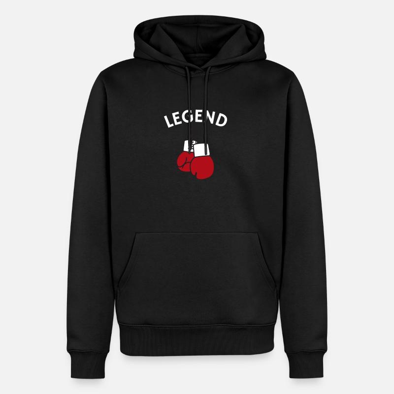 Boxlegende - Boxer Geschenkidee - Männer Premium Bio Hoodie - Schwarz
