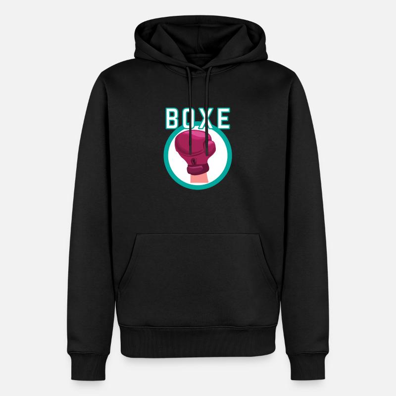 Boxen Liebe - Boxer Geschenkidee - Männer Premium Bio Hoodie - Schwarz