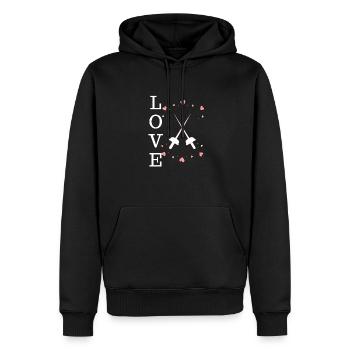 Liebesfechten - Männer Premium Bio Hoodie - Schwarz - Vorne - Nico (187cm)