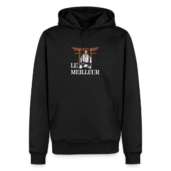 Le meileur - idee cadeau karate - Sweat à capuche Premium bio Homme - noir - Devant - Nico (187cm)