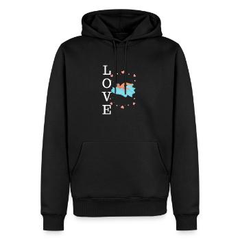 Comedy Schwimmen - Männer Premium Bio Hoodie - Schwarz - Vorne - Nico (187cm)