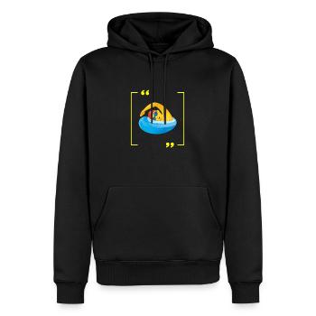 Comedy Schwimmen - Männer Premium Bio Hoodie - Schwarz - Vorne - Nico (187cm)