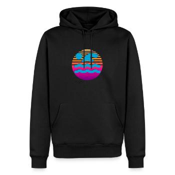 Vintage Schwimmen - Männer Premium Bio Hoodie - Schwarz - Vorne - Nico (187cm)