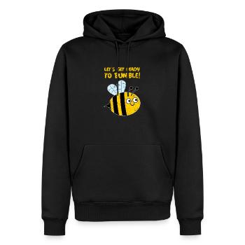 Préparons-nous à malmener! Jeu de mots mignon - Sweat à capuche Premium bio Homme - noir - Devant - Nico (187cm)
