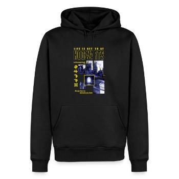 Harry Potter Das Leben Ist Besser In Hogwarts - Männer Premium Bio Hoodie - Schwarz - Vorne - Nico (187cm)