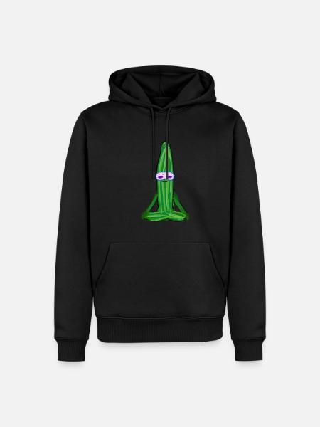 Gurke,yogagurke, Yoga, namaste - Männer Premium Bio Hoodie - Schwarz