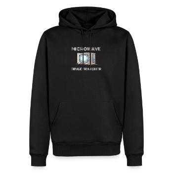 Lustiges TV -Mikrowelle T -Shirt Männer Frauen - Männer Premium Bio Hoodie - Schwarz - Vorne - Nico (187cm)