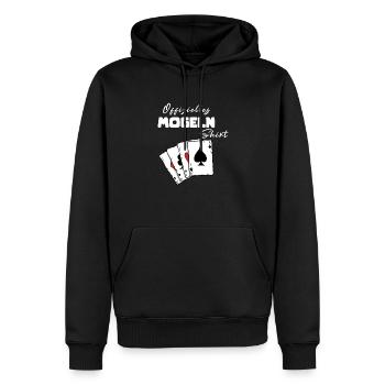 Tricherie Chemise Officielle - Sweat à capuche Premium bio Homme - noir - Devant - Nico (187cm)