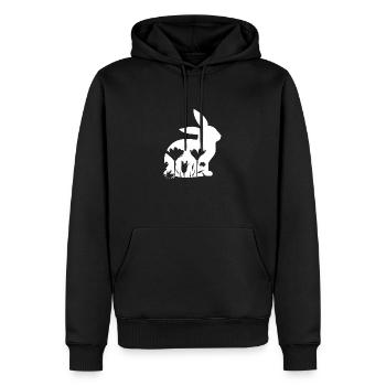 hase - geschenkidee für Ostern - Osterhase - Männer Premium Bio Hoodie - Schwarz - Vorne - Nico (187cm)