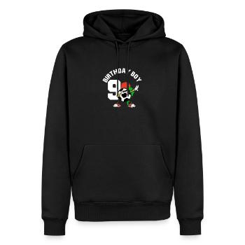Fussball Faussballer Fussballspiel Sprüche - Männer Premium Bio Hoodie - Schwarz - Vorne - Nico (187cm)