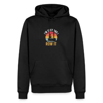 Kanu Kajak Rudern Vintage Adventure Outdoor Sprüch - Männer Premium Bio Hoodie - Schwarz - Vorne - Nico (187cm)