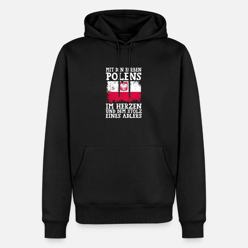 Pole Polnisch Polen - Männer Premium Bio Hoodie - Schwarz