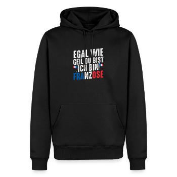 Franzose Französisch Frankreich - Männer Premium Bio Hoodie - Schwarz - Vorne - Nico (187cm)
