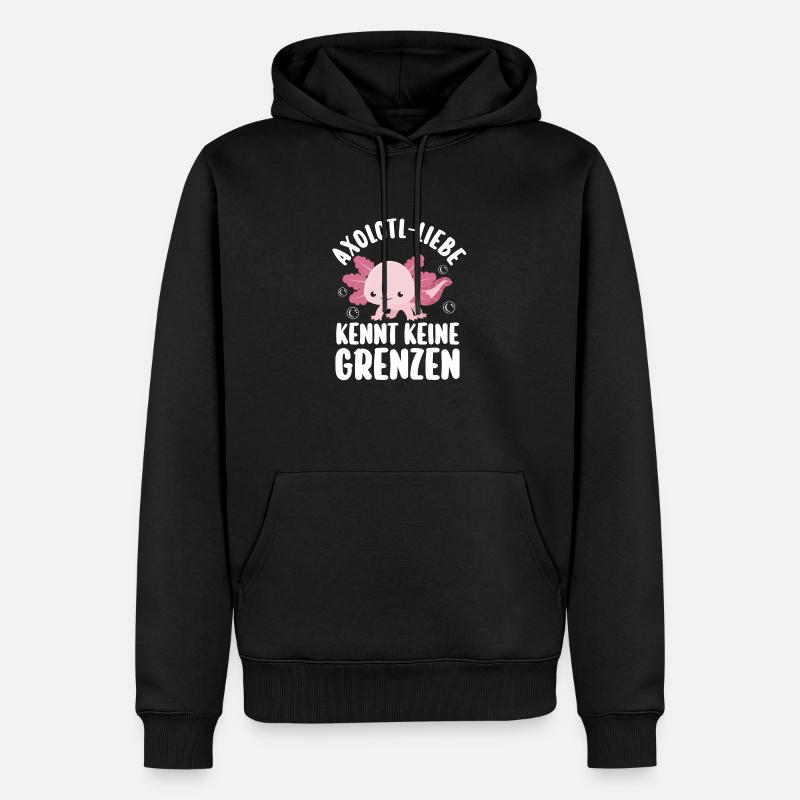 Axolotl - Sweat à capuche Premium bio Homme - noir