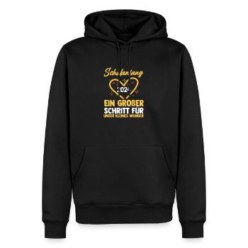 Eltern Schulkind Grundschule Erste Klasse Einschul - Männer Premium Bio Hoodie - Schwarz - Vorne - Nico (187cm)