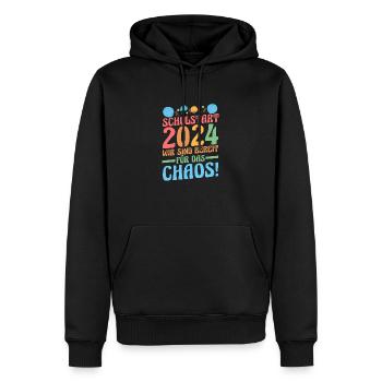 Eltern Schulkind Grundschule Erste Klasse Einschul - Männer Premium Bio Hoodie - Schwarz - Vorne - Nico (187cm)