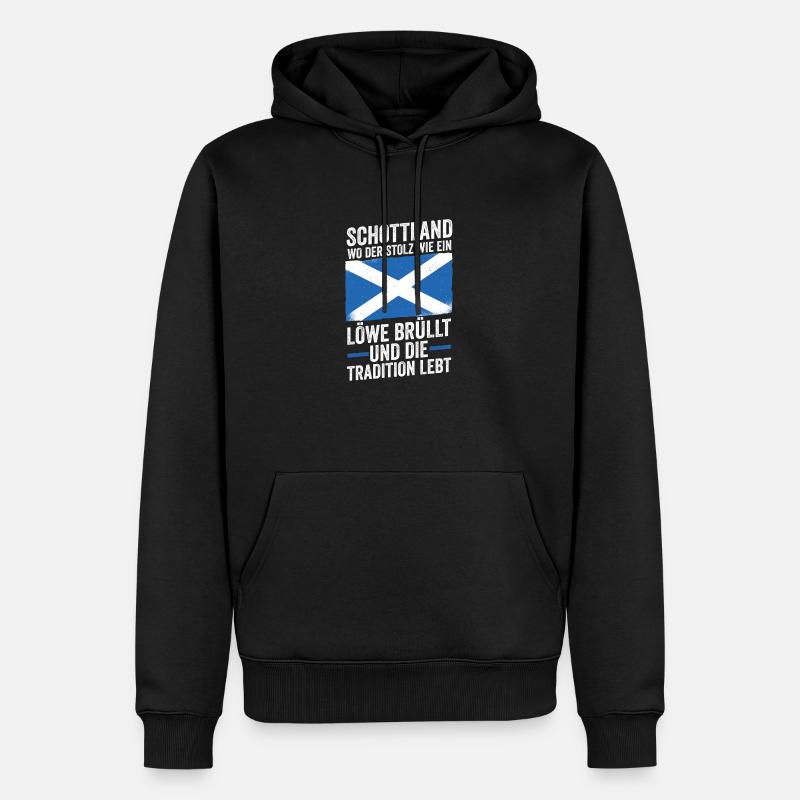 Ecossais Ecosse Ecosse Ecosse - Sweat à capuche Premium bio Homme - noir