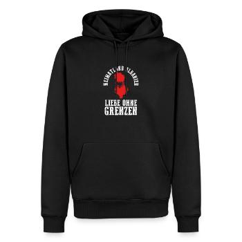 Albanais Albanais Albanie - Sweat à capuche Premium bio Homme - noir - Devant - Nico (187cm)