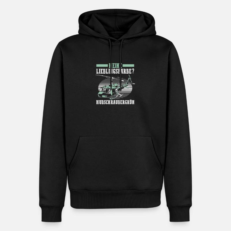Pilote Hélicoptère Hélicoptère - Sweat à capuche Premium bio Homme - noir