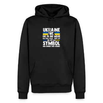 Ukrainer Ukraine - Männer Premium Bio Hoodie - Schwarz - Vorne - Nico (187cm)