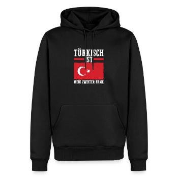Turks Turkish Turkey - Men’s Premium Organic Hoodie - black - Front - Nico (187cm)