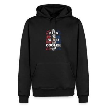 Serbe Serbe Serbie - Sweat à capuche Premium bio Homme - noir - Devant - Nico (187cm)