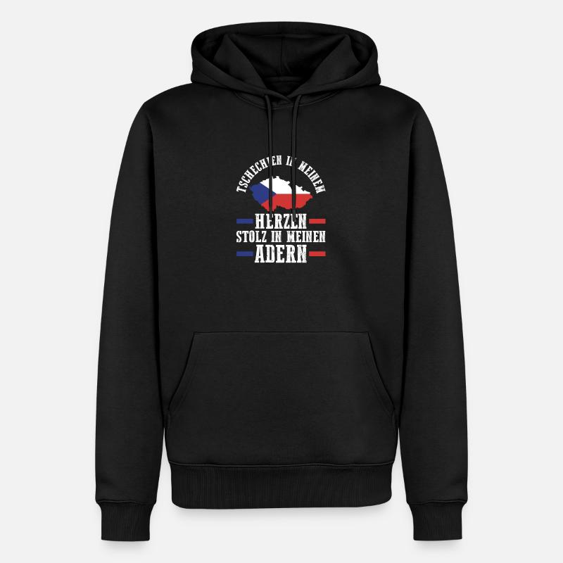 Tchèques République tchèque - Sweat à capuche Premium bio Homme - noir